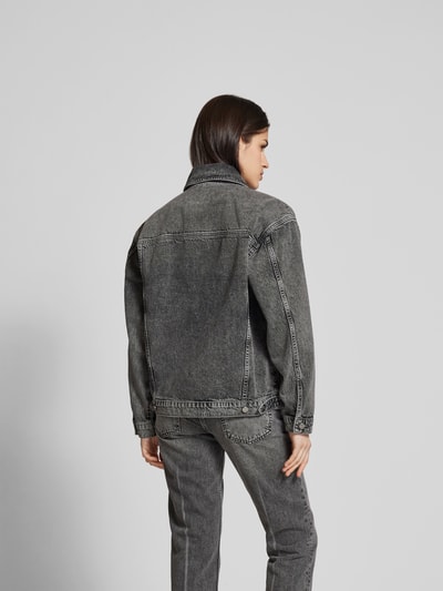 Anine Bing Regular Fit Jeansjacke im Used-Look Dunkelgrau 5