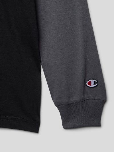 CHAMPION Longsleeve mit Logo-Print Black 2