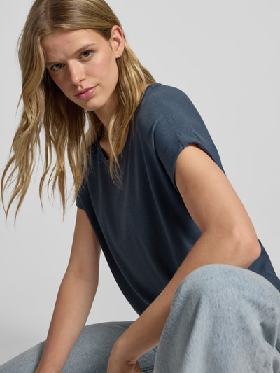 Only Relaxed Fit T-Shirt aus Viskose-Mix Modell 'MOSTER' Rauchblau 3