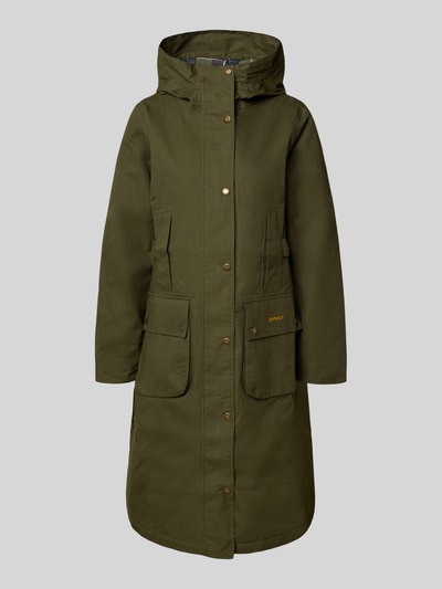 Barbour Regular fit lang functioneel jack van katoenmix, model 'BAMBURGH' Olijfgroen - 2