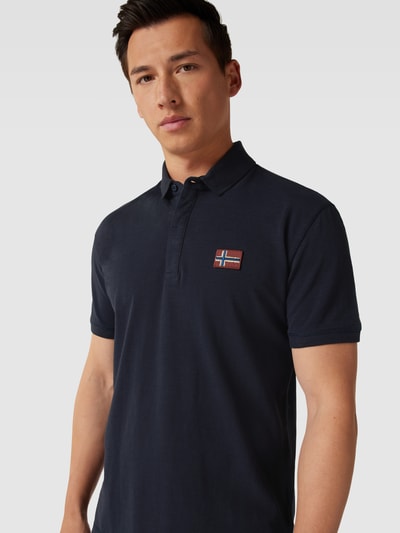 Napapijri Poloshirt mit Logo-Patch Modell 'Ebea' Marine 3
