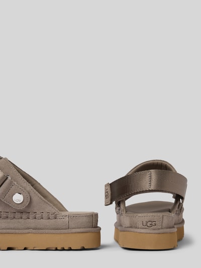 UGG Sandalette aus Leder Modell 'GOLDENSTAR GLIDE' Hellgrau 2