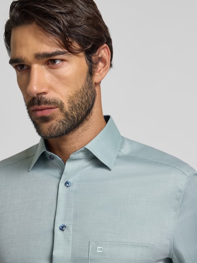 OLYMP Modern fit zakelijk overhemd met kentkraag Groen - 3