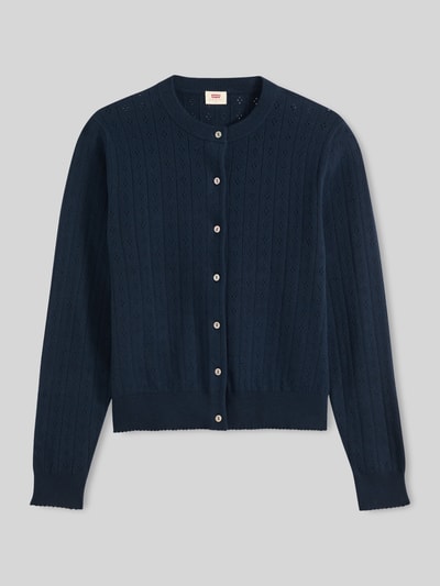 Levi's® Regular Fit Strickjacke aus Baumwoll-Mix Dunkelblau 2