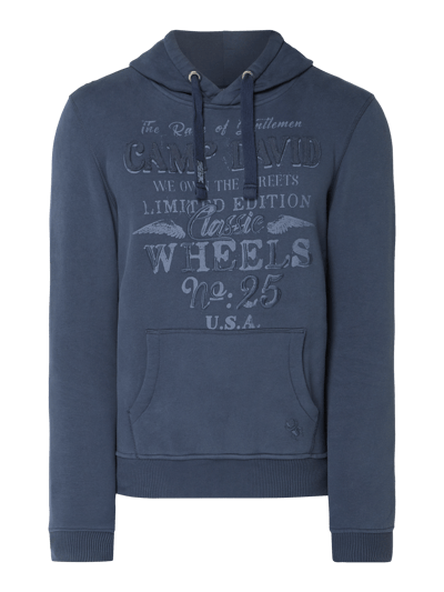 Camp David Hoodie mit Logo-Aufnähern Marineblau 2