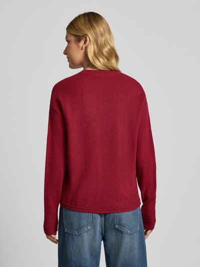 Christian Berg Woman Strickpullover mit überschnittenen Schultern Dunkelrot 5