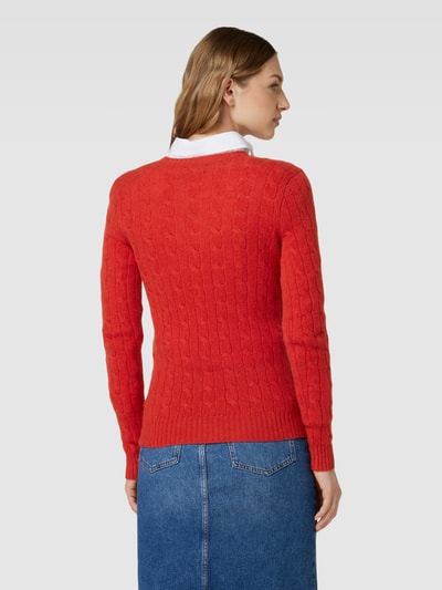Polo Ralph Lauren Strickpullover mit Kaschmir-Anteil Modell 'KIMBERLY' Dunkelrot 5