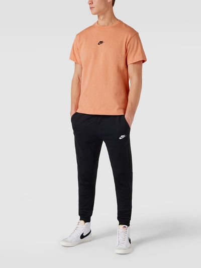 Nike T-shirt met labelstitching Oudroze gemêleerd - 1