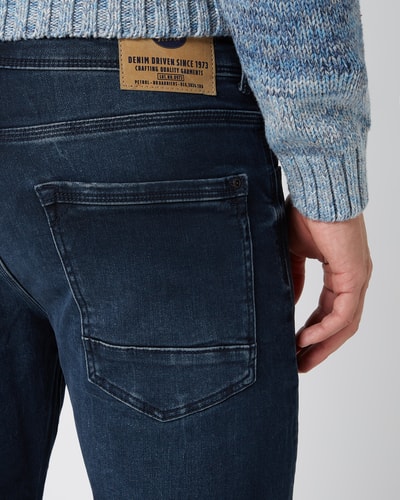 Petrol Slim fit jeans met stretch, model 'Jackson' Blauw - 3