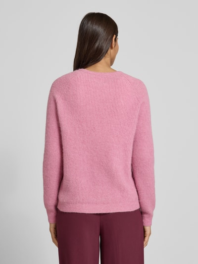 Fynch-Hatton Sweter z dzianiny z prążkowanymi wykończeniami Różowawy 5