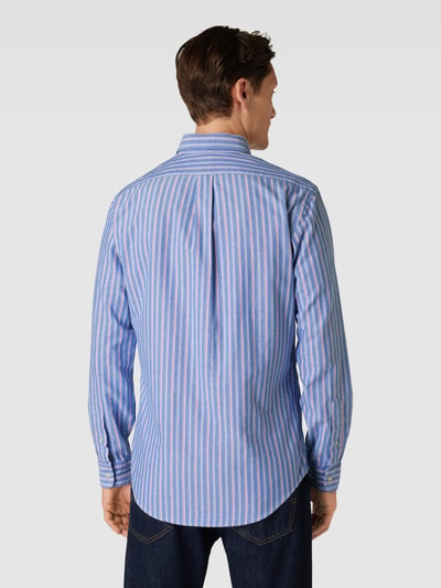 Polo Ralph Lauren Koszula casualowa o kroju slim fit z wzorem w paski Królewski niebieski 5
