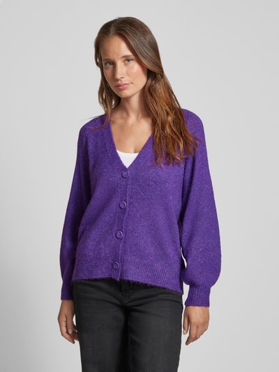 ICHI Gebreide cardigan met V-hals, model 'Kamara' Violet - 4