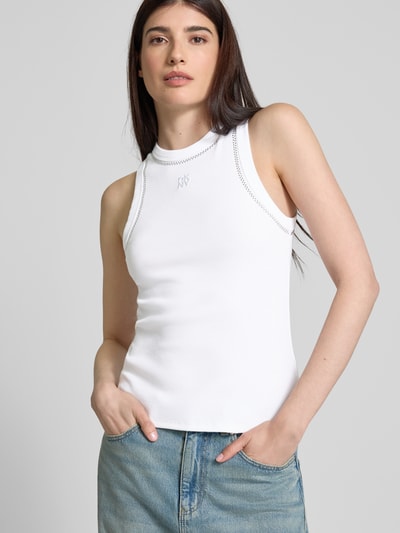 DKNY Tanktop mit Strasssteinbesatz Weiss 3