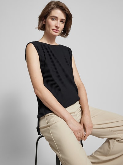 MaxMara Leisure Top bluzkowy z plisami model ‘CAMBUSA’ Czarny 3