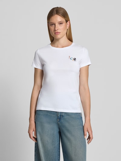 BOSS Orange regular fit T-shirt van puur katoen model 'E_ELOVE_5' Wit - 4