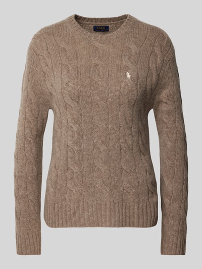 Polo Ralph Lauren Strickpullover mit Zopfmuster Beige 1