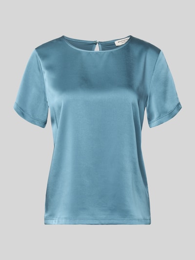 Produktfoto, Regular fit T-Shirt aus Satin Modell 'GILBERT' von Weekend Max Mara in Optik: Unifarben, Materialverarbeitung: Material-Mix mit Viskose-Anteil und Lyocell-Anteil, dezenter Glanz, leichte Struktur, kurzarm, Rundhals-Ausschnitt.