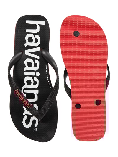 Havaianas Zehentrenner mit Logo Modell 'Logomania' Schwarz 4
