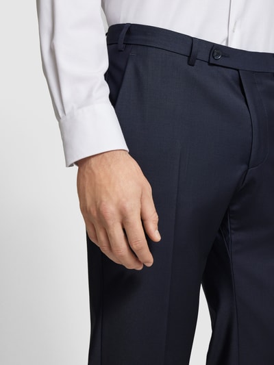 DIGEL Slim fit pantalon van scheerwolmix, model 'Franco' Marineblauw - 3