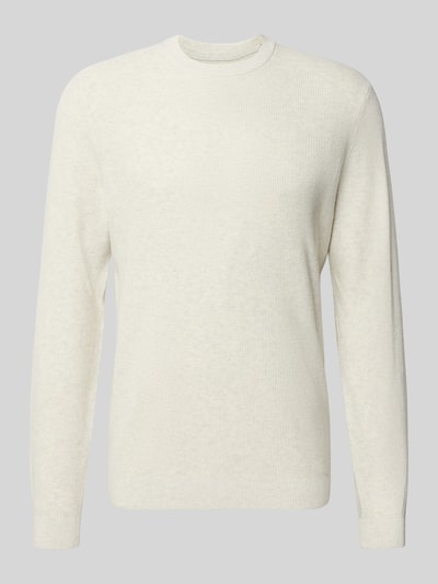 MCNEAL Strickpullover mit gerippten Abschlüssen Ecru Melange 2