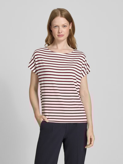 s.Oliver RED LABEL Relaxed fit T-shirt van viscosemix Kersenrood - 4
