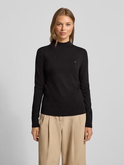 Tommy Hilfiger Sweter o kroju regular fit z mieszanki bawełny BLACK 4