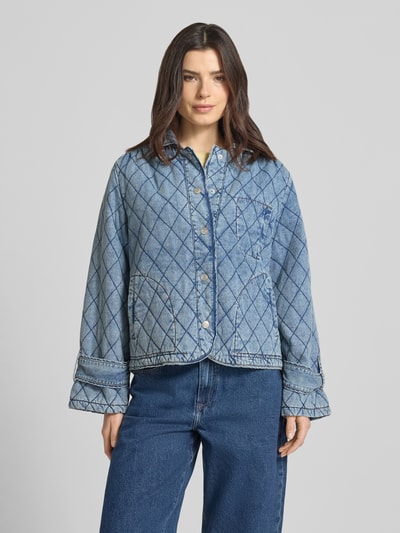 LOLLYS LAUNDRY Jeansjacke mit Steppnähten Modell 'Viola' Hellblau 4