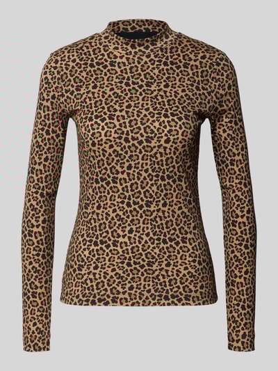 Marc Cain Shirt met lange mouwen en opstaande kraag Camel - 2