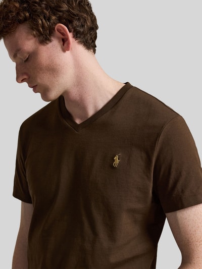Polo Ralph Lauren męski t-shirt o kroju regular fit z czystej bawełny Średniobrązowy 3