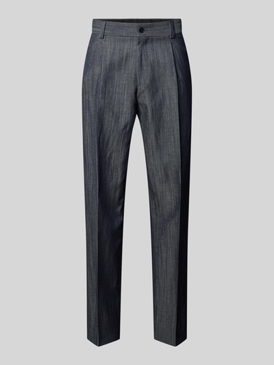 Produktfoto, Modern Fit Anzughose aus Schurwoll-Leinen-Mix Modell 'FLIPS251X' von HUGO, efekt melanżu, splot twill, kolor szary