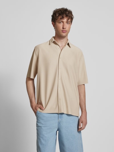 Only & Sons Relaxed Fit Freizeithemd mit 1/2-Arm Modell 'BOYY' Sand 4