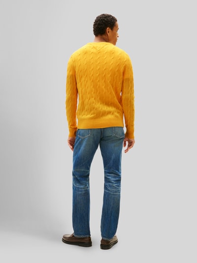 Tommy Hilfiger Regular Fit Pullover aus reiner Schafswolle GELB 5