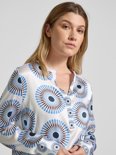 Herzensangelegenheit Regular Fit Bluse mit Tunikakragen Hellblau 3