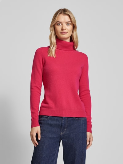 Christian Berg Woman Rollkragenpullover mit gerippten Abschlüssen Rot 4