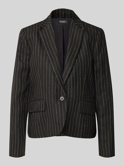 Lauren Ralph Lauren Regular Fit Longblazer aus Leinen mit Pattentaschen BLACK 2