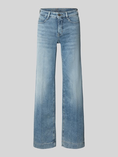 Produktfoto, blaue Wide Leg Jeans aus Baumwoll-Mix Modell 'DREAM WIDE' von MAC, Damen Wide & Loose Fit Jeans von MAC, helle Waschung