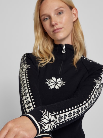 Dale of Norway Gebreide pullover met schipperskraag, model 'Geilo' Zwart - 3