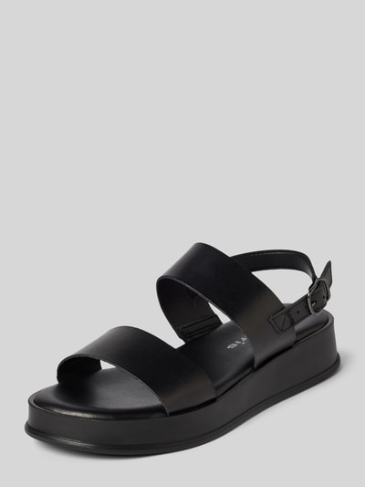 Tamaris Ledersandalette mit Dornschließe Black 1