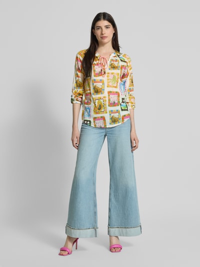 Emily Van den Bergh Regular Fit Bluse mit Rundhalsausschnitt Offwhite 1