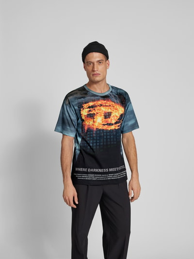 Diesel Oversized T-Shirt aus reiner Baumwolle Dunkelgrau 4