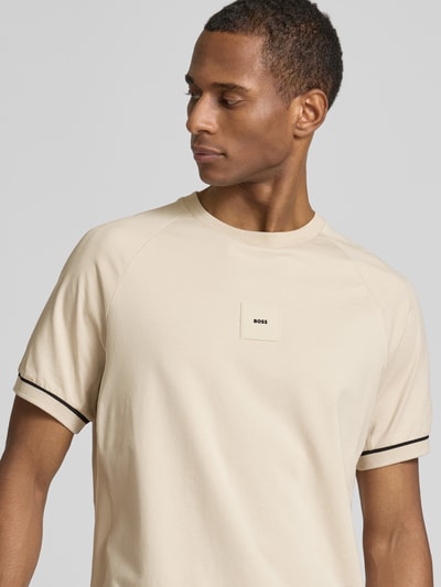 BOSS Green T-shirt met labeldetail Beige - 3