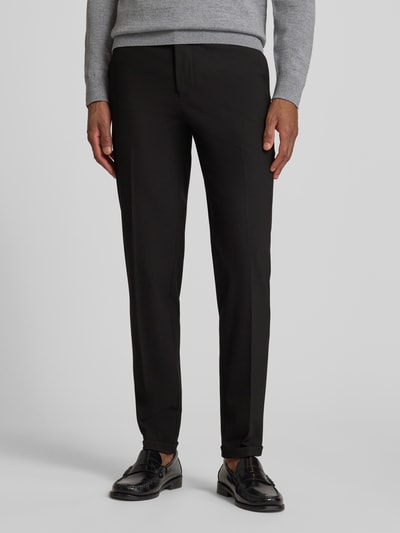 Matinique Spodnie materiałowe o kroju slim fit z dodatkiem wiskozy Model 'MAliam' Czarny 4