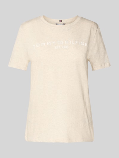 Tommy Hilfiger Regular Fit T-Shirt aus reiner Baumwolle Sand 2
