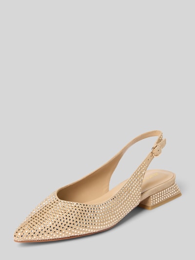 ALMA EN PENA Leren pumps met siersteentjes Zand - 1