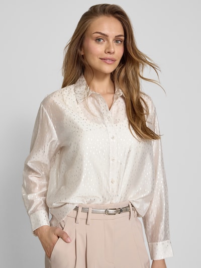 comma Overhemdblouse met knoopsluiting Beige - 3