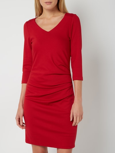 Kaffe Kleid mit drapierten Falten Rot 4