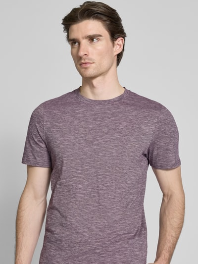 MCNEAL T-Shirt mit geripptem Rundhalsausschnitt Violett 3