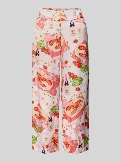 Marc Cain Wide fit stoffen broek met elastische band Koraal - 2