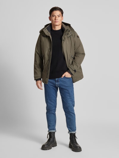 Jack & Jones Premium Sweter z dzianiny z prążkowanymi wykończeniami model ‘VIGGO’ Czarny 1