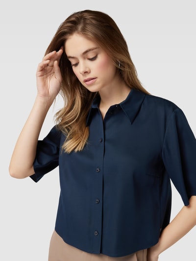 Marc O'Polo Denim Blouse met 1/2-mouwen Marineblauw - 3